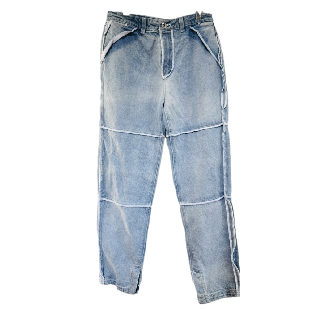 Maniere de voir inside out mom jeans denim pants size 12